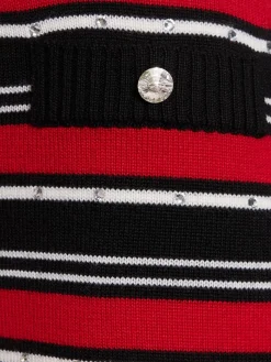 Minigonna in maglia di lana a righe