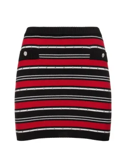 Minigonna in maglia di lana a righe