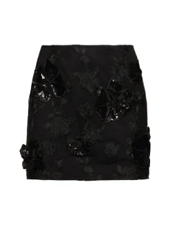 Minigonna Lula in mesh con fiori