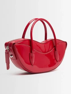 Mini Lips vinyl top handle bag