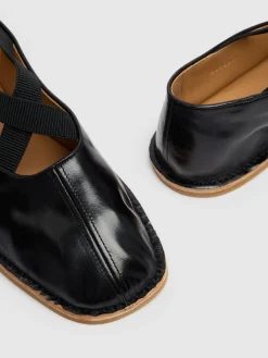 Mocassini stile ballerina in pelle