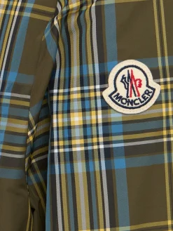 Monogram checked nylon shirt jacket