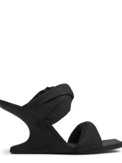 Mules Twisted Cantilever in camoscio 80mm