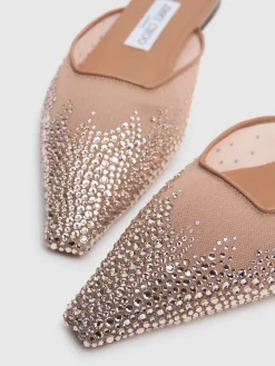 Mules Vivi in mesh con cristalli 10mm