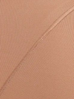 Nylon blend plunge mid thigh bodysuit