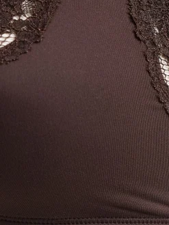 Nylon blend scoop bralette