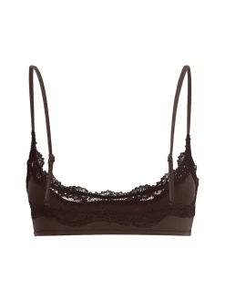 Nylon blend scoop bralette
