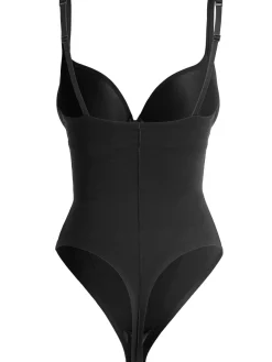 Nylon blend thong bodysuit