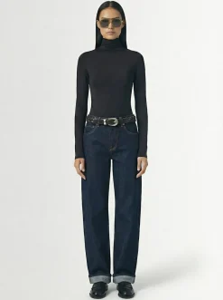 Nylon blend turtleneck top