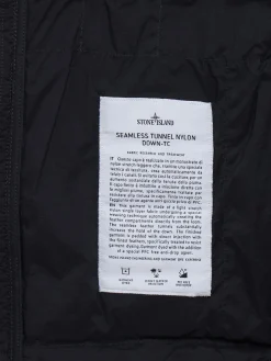 Nylon hooded down jacket
