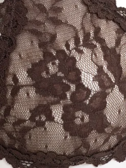 Nylon & lace triangle bralette