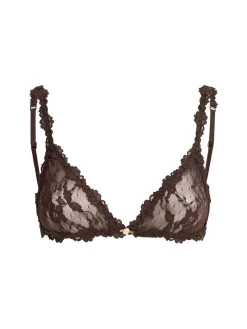 Nylon & lace triangle bralette