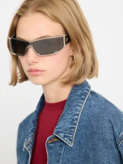 Occhiali da sole a maschera Slim in acetato