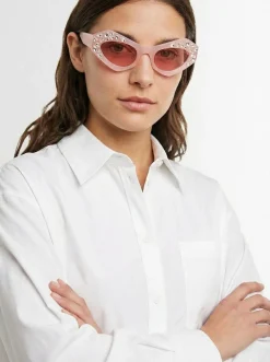 Occhiali da sole cat-eye in acetato