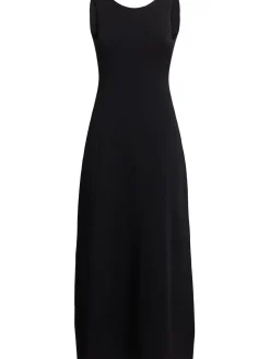 Open back viscose dress