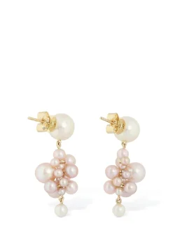 Orecchini Botticelli in oro 14kt con perla