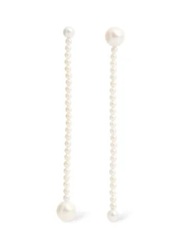 Orecchini Corinne Grande in oro 14kt con perle