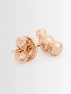 Orecchino Bollicine in oro rosa 9kt / rubino