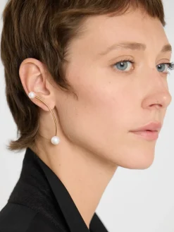 Orecchino singolo Stellari Grande con perle