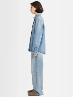Overshirt Luce in denim stonewash