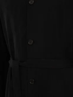 Oversize cupro trench coat
