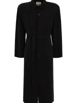 Oversize cupro trench coat