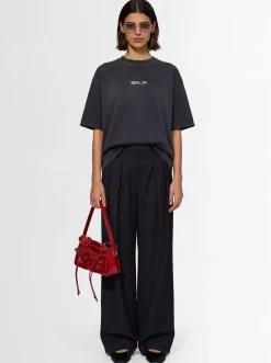 Oversize wide-leg suit pants