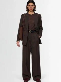 Oversize wide-leg suit pants