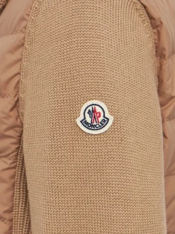 Padded wool zip-up cardigan jacket