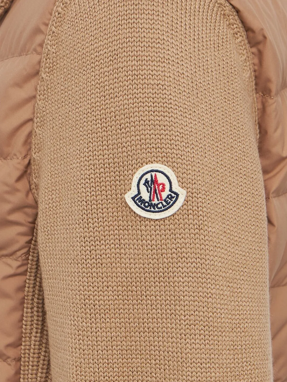 Padded wool zip-up cardigan jacket