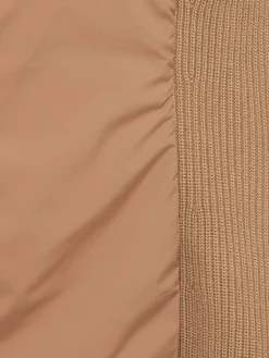 Padded wool zip-up cardigan jacket