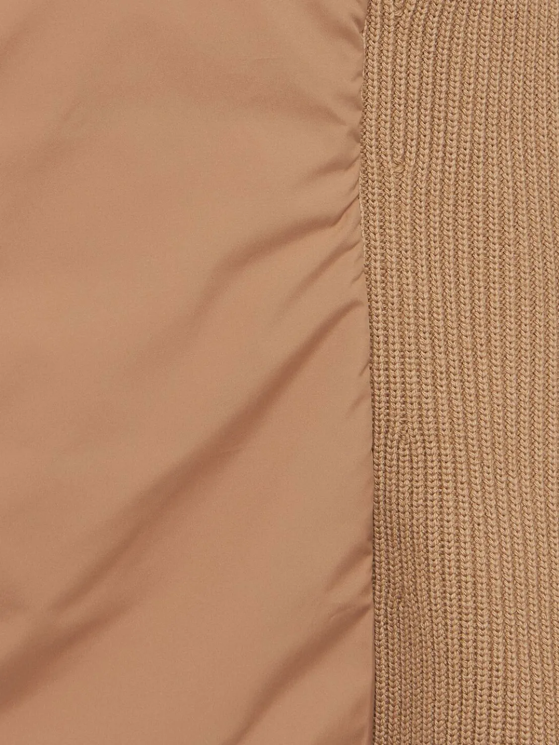 Padded wool zip-up cardigan jacket