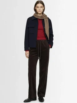 Pantaloni ampi Aurora in millerighe