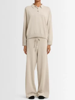 Pantaloni Aurora in maglia di lana