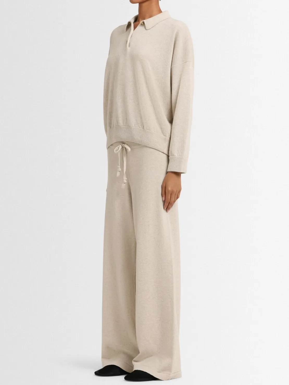 Pantaloni Aurora in maglia di lana
