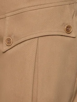Pantaloni balloon fit in gabardina di cotone