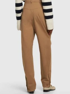 Pantaloni balloon fit in gabardina di cotone