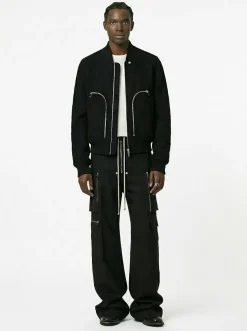 Pantaloni Cargobelas in lana con zip