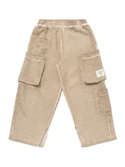 Pantaloni cargo in felpa di cotone spazzolato