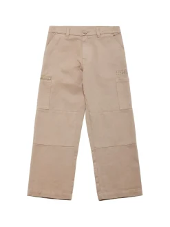 Pantaloni cargo in gabardina di cotone