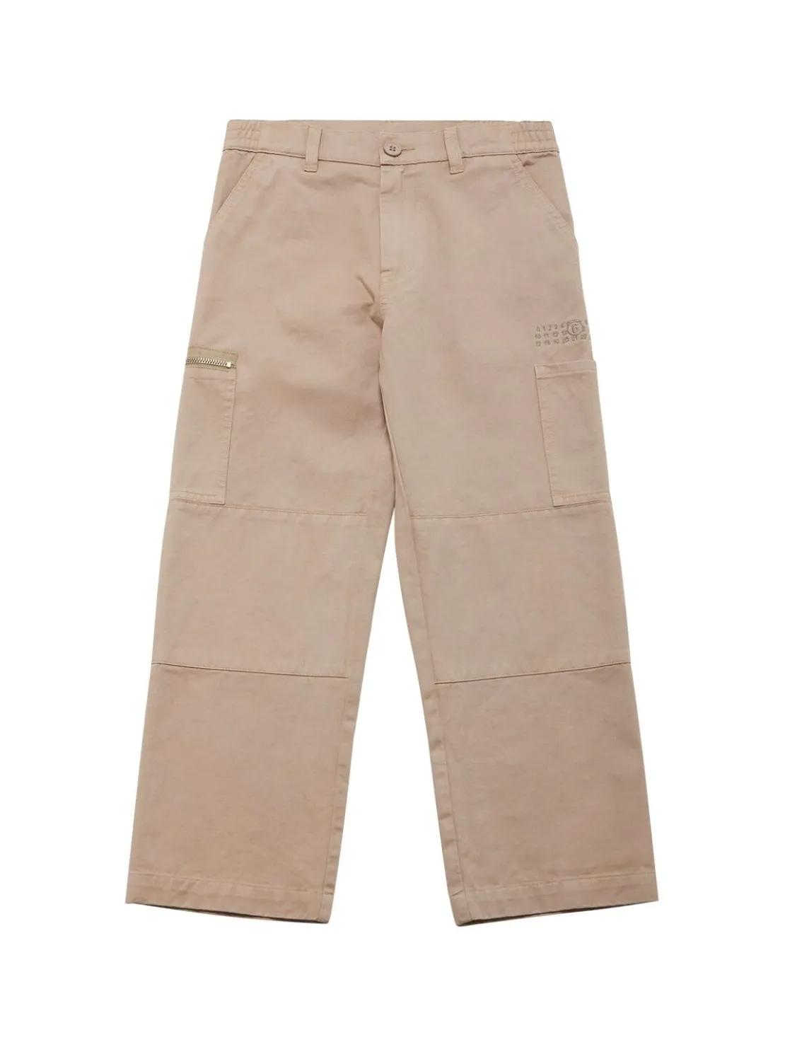 Pantaloni cargo in gabardina di cotone