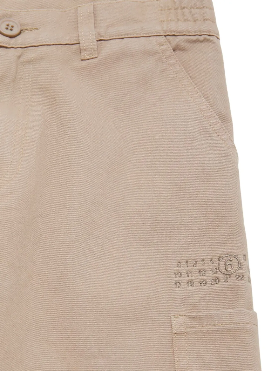 Pantaloni cargo in gabardina di cotone