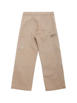 Pantaloni cargo in gabardina di cotone