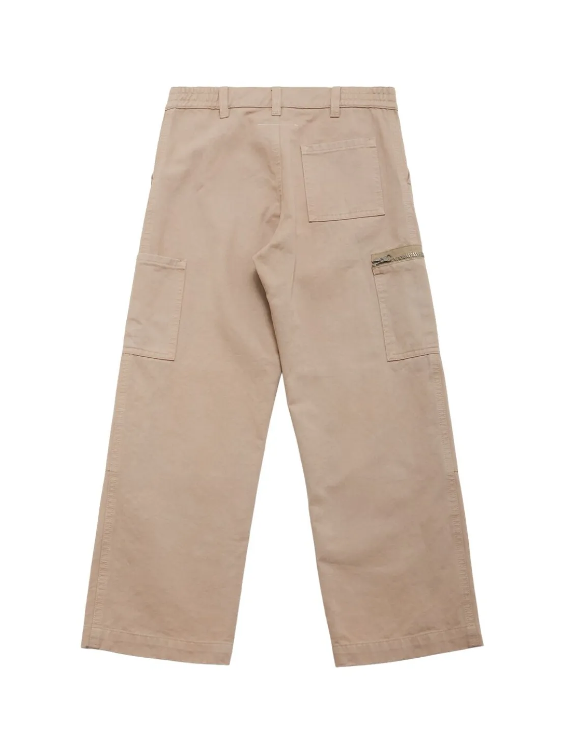 Pantaloni cargo in gabardina di cotone