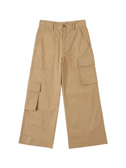 Pantaloni cargo in gabardina di misto cotone