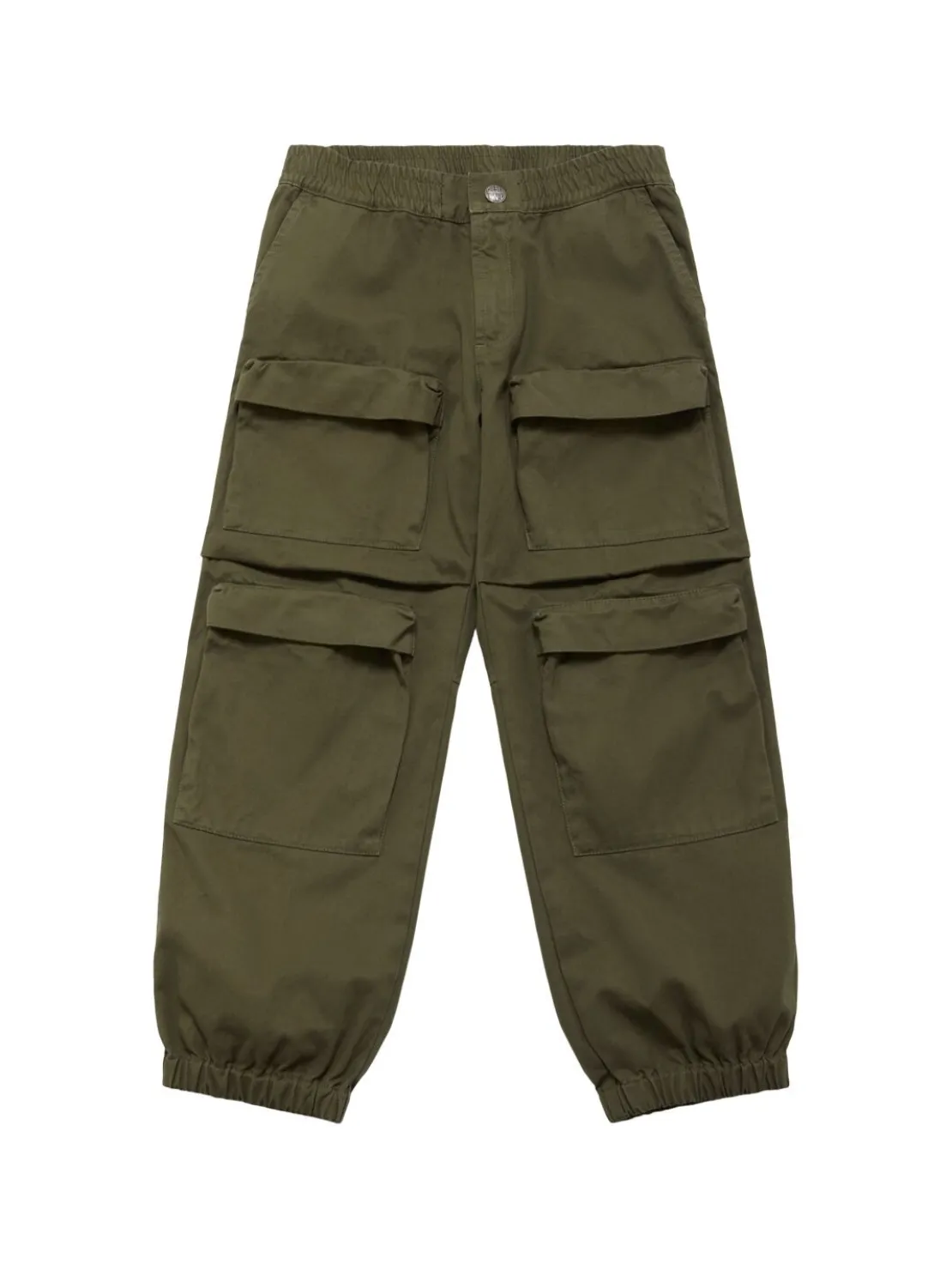 Pantaloni cargo in gabardina di cotone