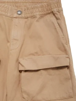 Pantaloni cargo in gabardina di cotone