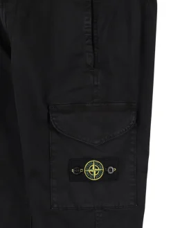 Pantaloni cargo in twill di cotone stretch