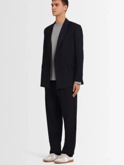 Pantaloni chino ampi in twill di lana