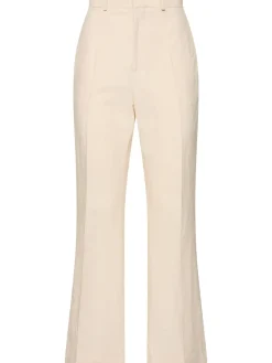 Pantaloni cropped Credo in lino e cotone